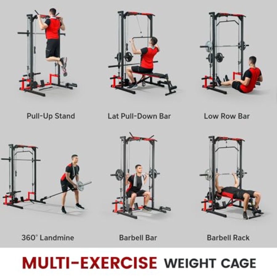 Power Cage Smith Machine Multi - Pull Up Bar recension och pris
