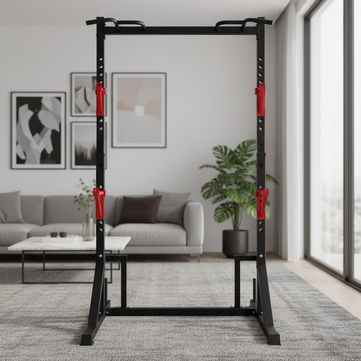 Adjustable Power Rack with Pul - Pull Up Bar recension och pris