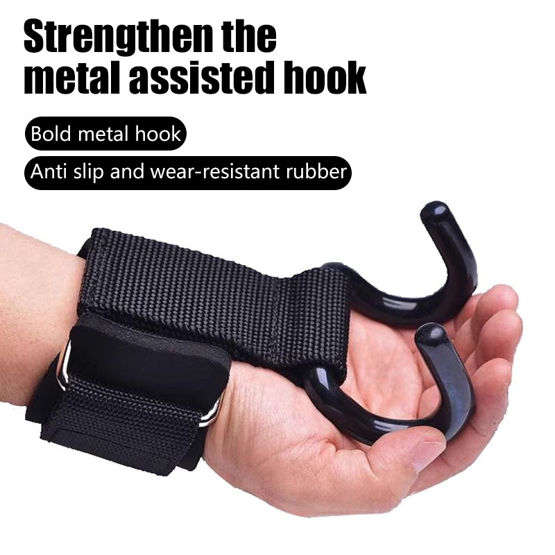 【F】2Pcs Weight Lifting Hooks H - Weightlifting Gloves recension och pris