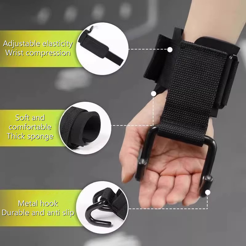 【F】2Pcs Weight Lifting Hooks H - Weightlifting Gloves recension och pris
