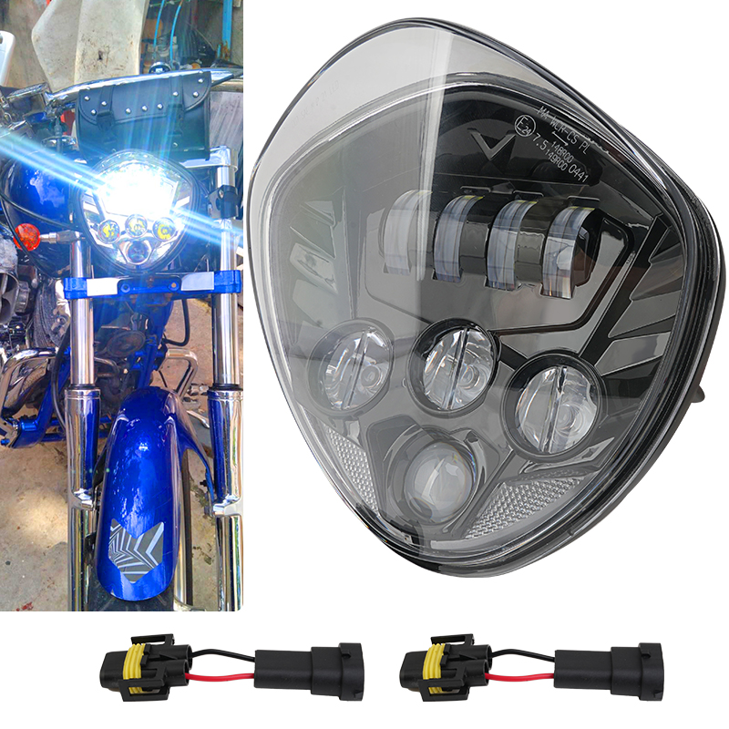 Black LED Motorcycle Headlight - Crossfit Victory recension och pris