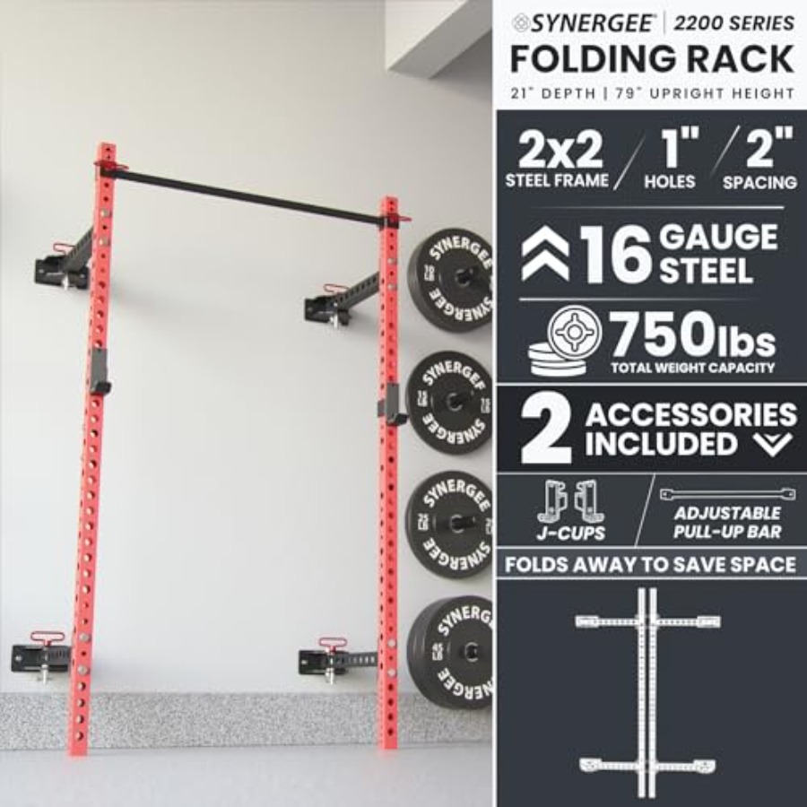 2200 Series Folding Squat Rack - Pull Up Bar recension och pris