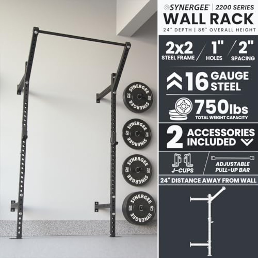Wall Mounted Squat Rack for ho - Pull Up Bar recension och pris