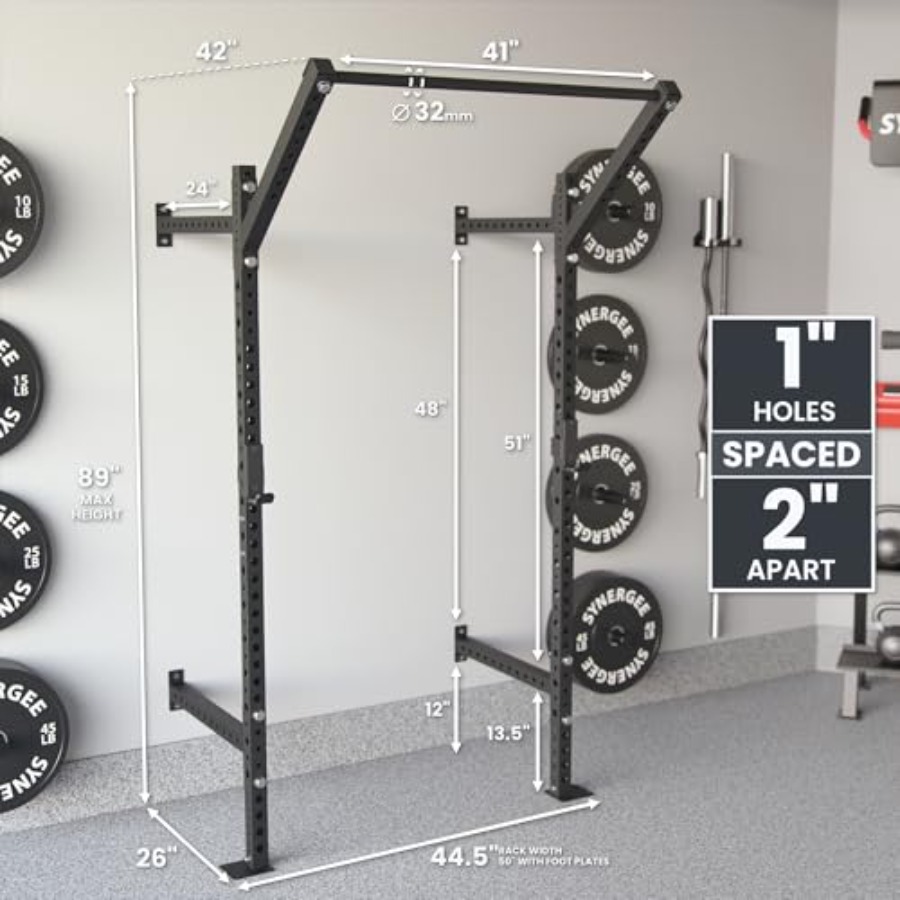 Wall Mounted Squat Rack for ho - Pull Up Bar recension och pris