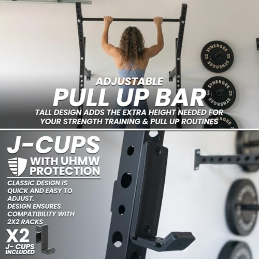 Wall Mounted Squat Rack for ho - Pull Up Bar recension och pris