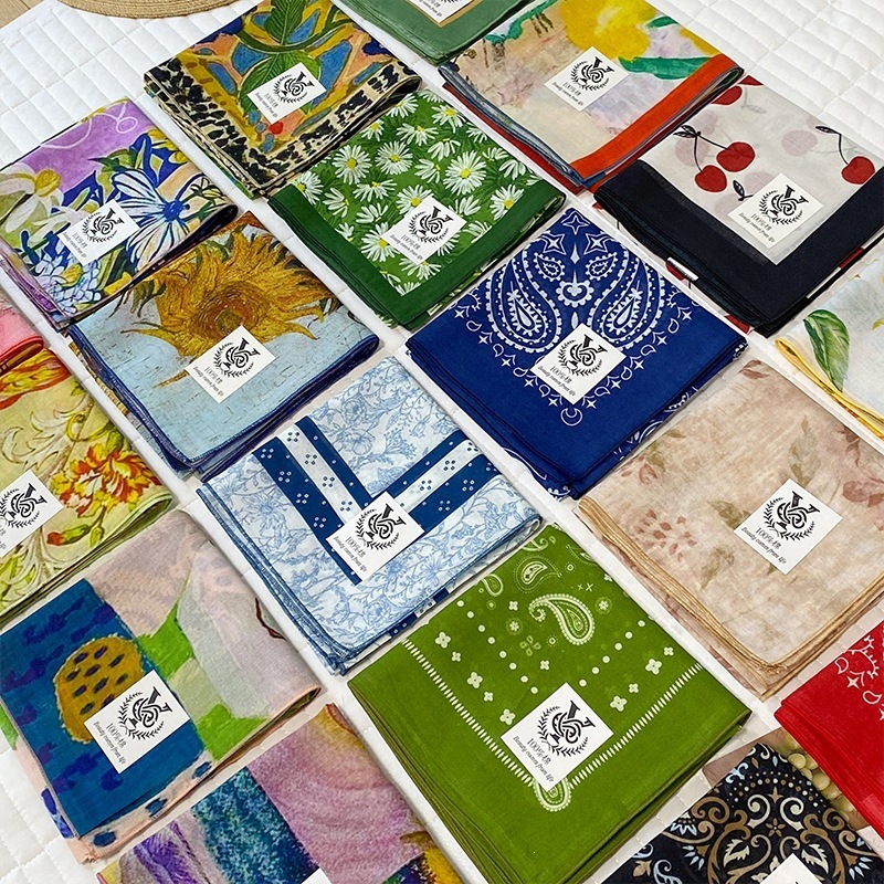100% Cotton Square Scarf For W - Wrist Wraps recension och pris