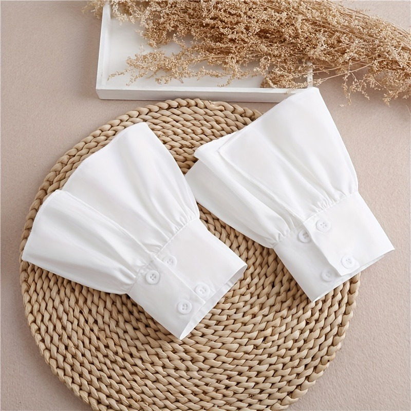 2pcs Ruffles Simple White Cuff - Wrist Wraps recension och pris
