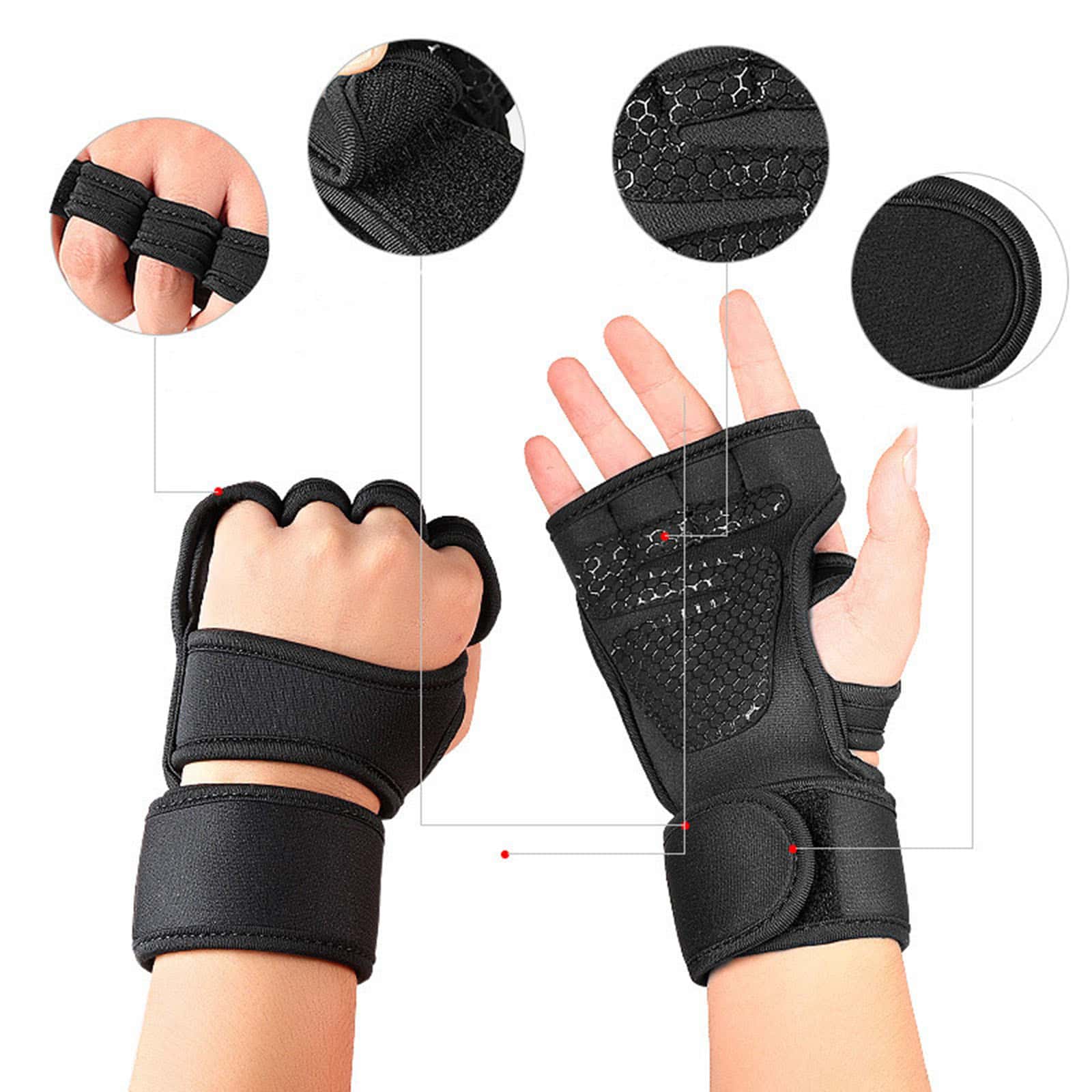 1 pair Sports cross training c - Weightlifting Gloves recension och pris