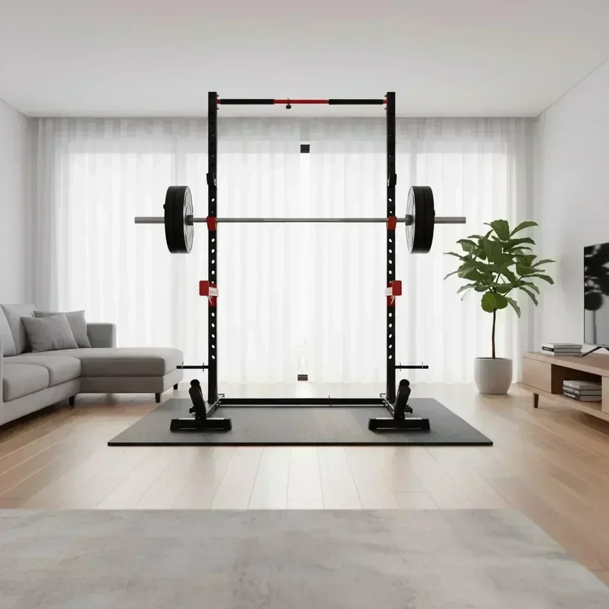 Adjustable Home Gym Squat Rack - Pull Up Bar recension och pris