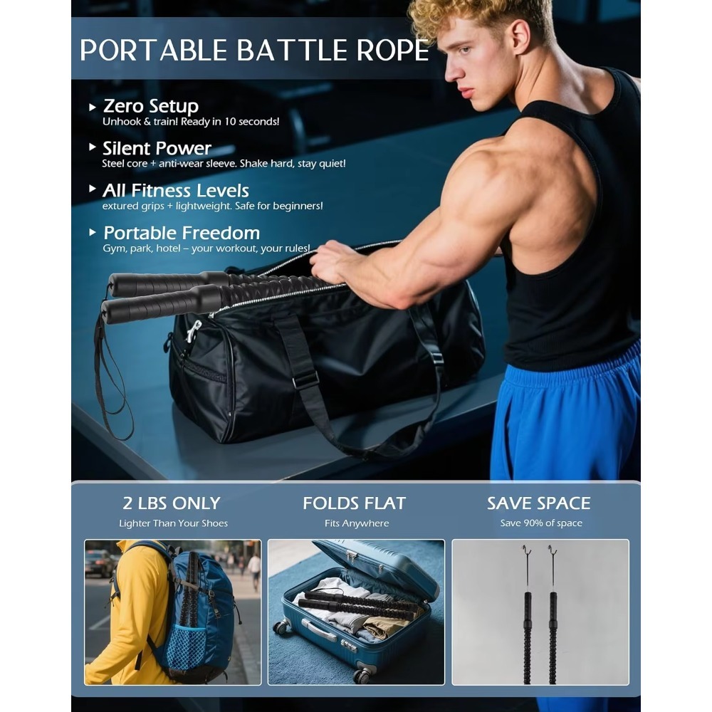 Ropeless Battle Ropes for Home - Gymnastic Ring recension och pris