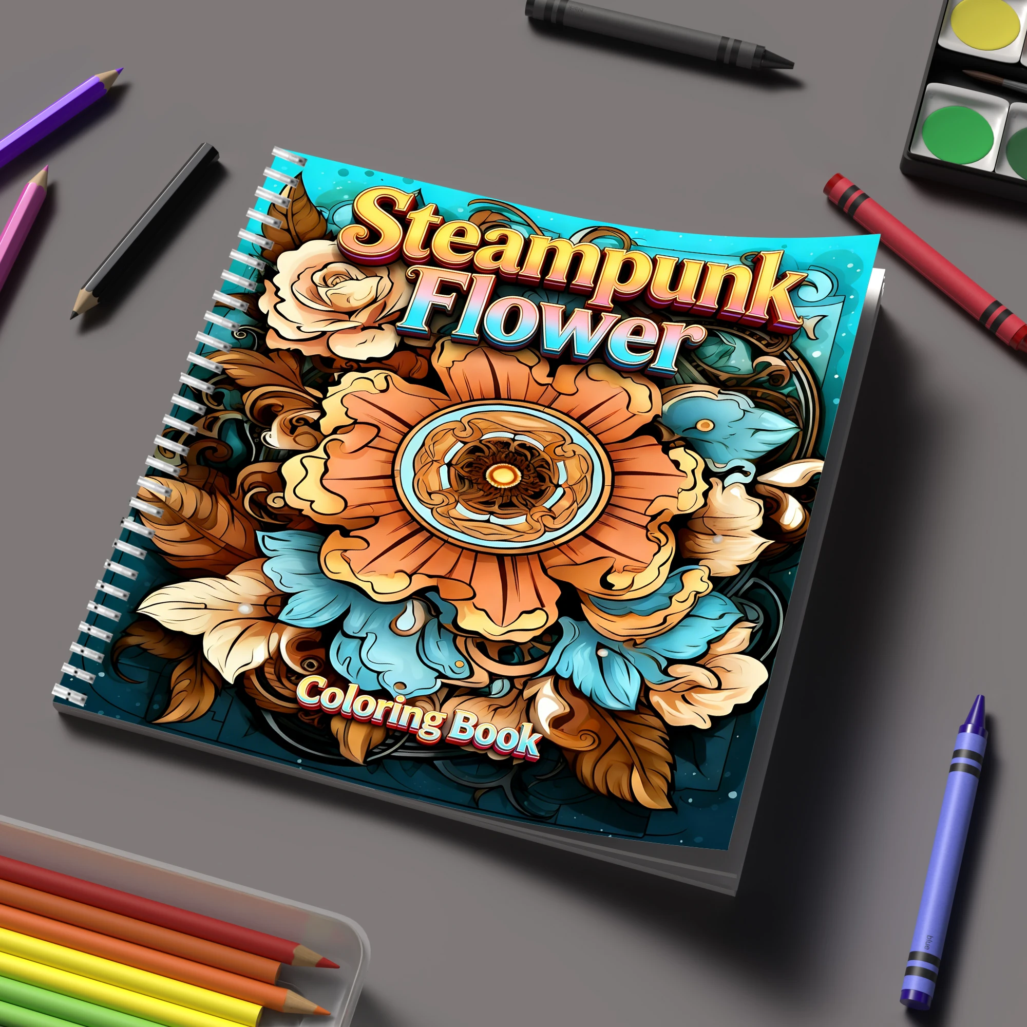 Coloring Book Steampunk Flower - Chalk Bag recension och pris