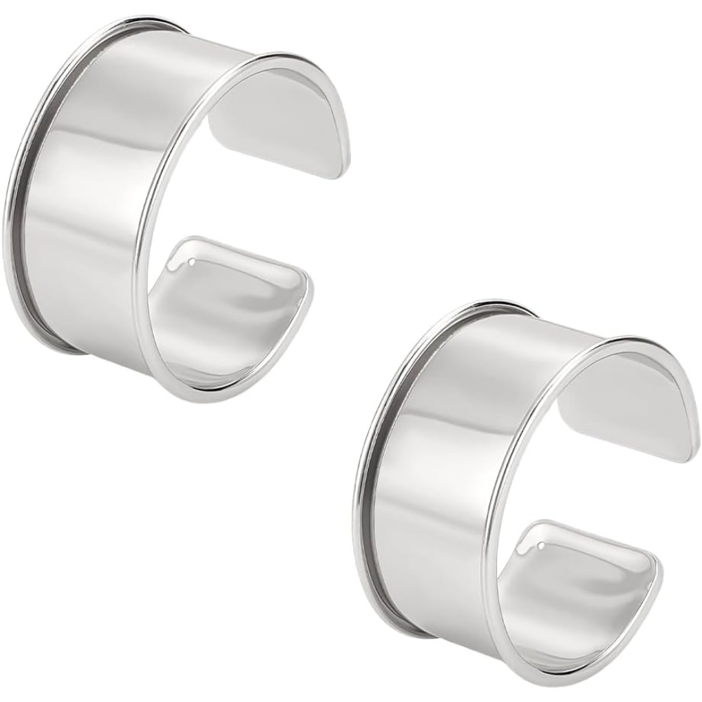 2pcs Platinum Grooved Bangles  - Wrist Wraps recension och pris