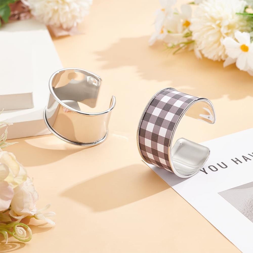 2pcs Platinum Grooved Bangles  - Wrist Wraps recension och pris