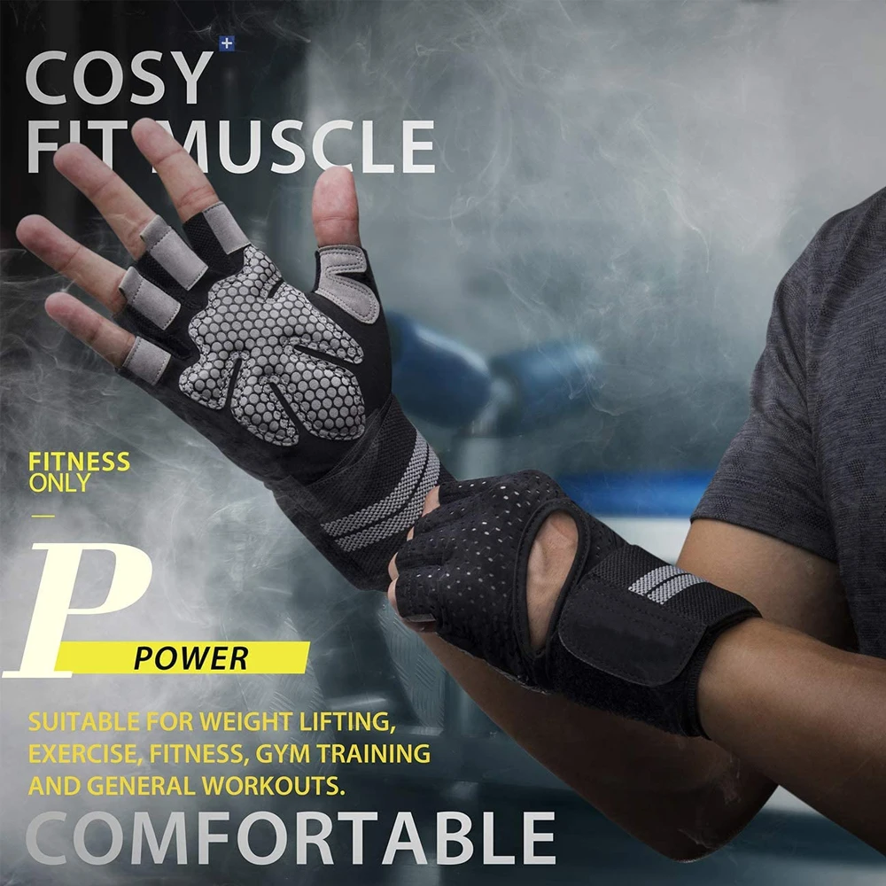 1Pair Half Finger Gym Fitness  - Weightlifting Gloves recension och pris