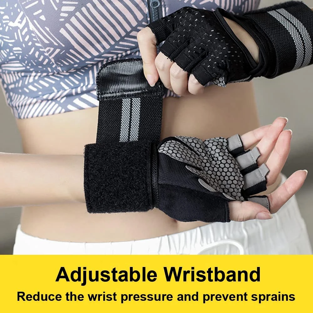 1Pair Half Finger Gym Fitness  - Weightlifting Gloves recension och pris